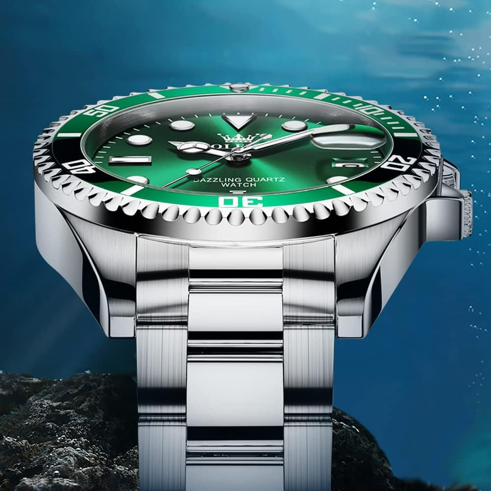 Watches for Men,Classic Luxury Big Face Men Watches, Silver Dress Stainless Steel Men Wrist Watch with Luminous Analog Relojes Para Hombres