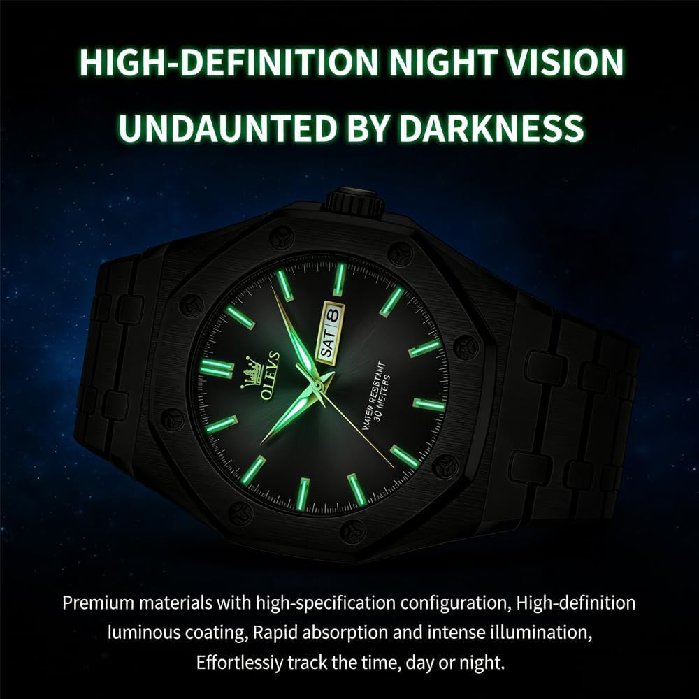 Classic Mens Silver Watches, Waterproof Dress Watches for Men